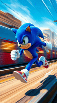 3d sonic wallpaper running