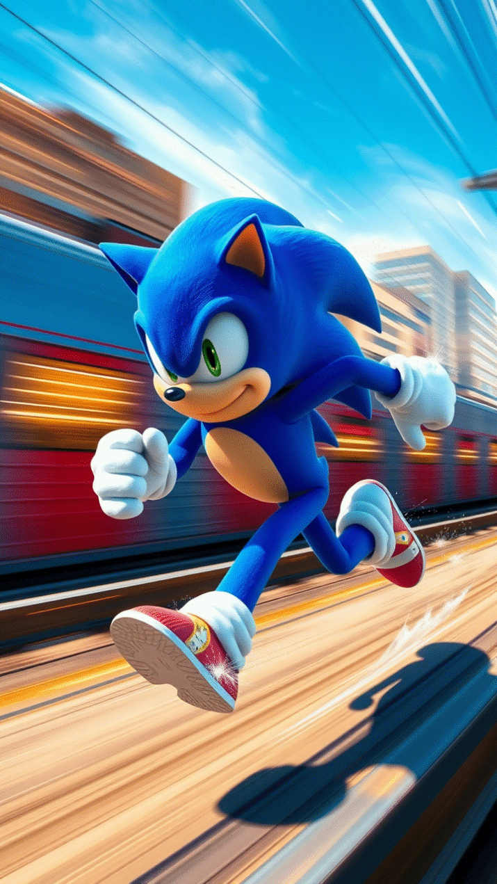 3d sonic wallpaper running