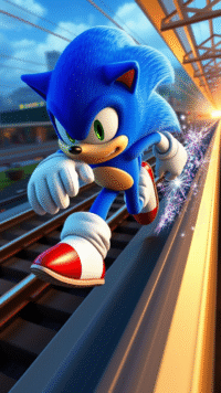 Sonic running wallpaper 4k