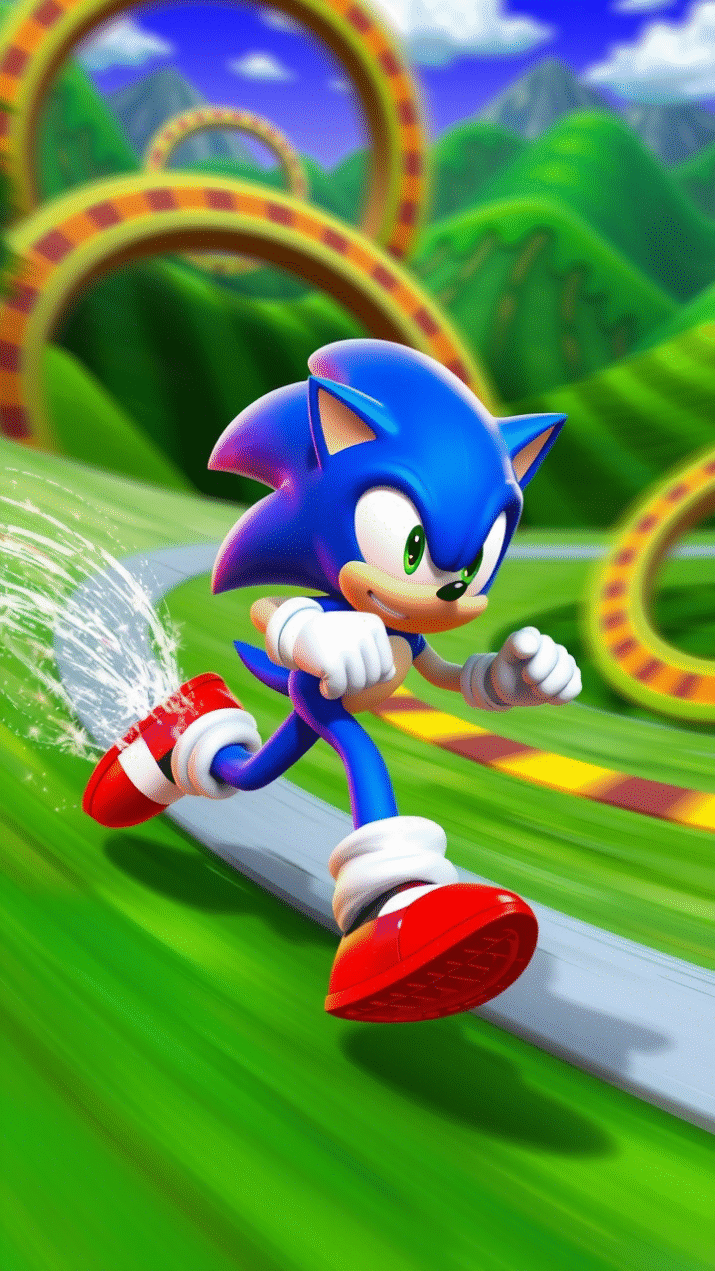 Cute Sonic running
