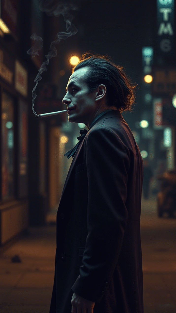Joker enjoying time in city street