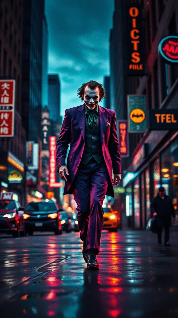 Joker neon effect wallpaper