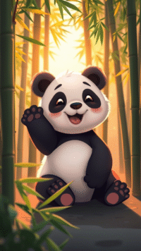 Cute Panda Smilling