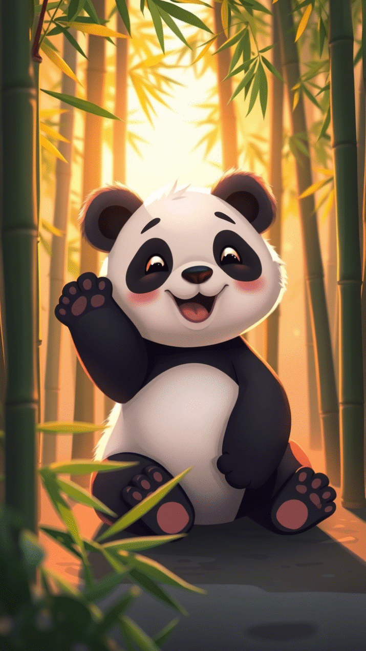 Cute Panda Smilling
